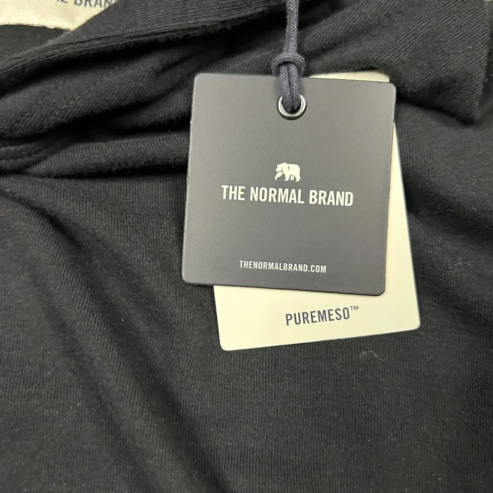 The Normal Brand Hoodie Mens Large Black Puremeso Pullover Long Sleeve New